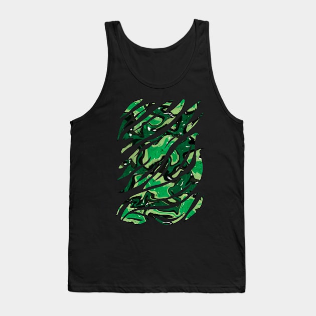 Claws shapes with military camo pattern Tank Top by NadiaChevrel